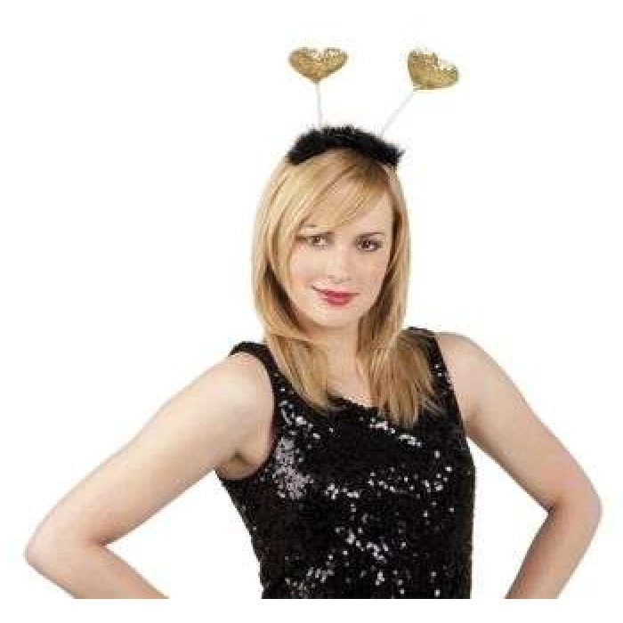 Tiara- Gold Glitter Hearts - Image 1