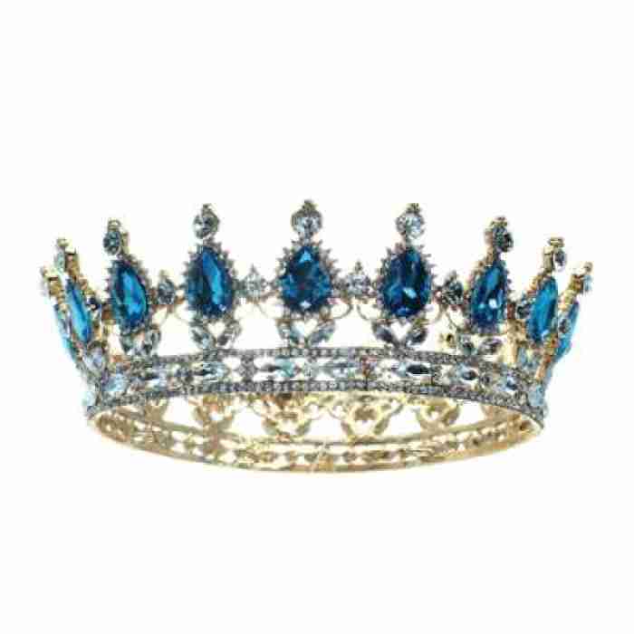 Tiara Gold With Blue Gemstones