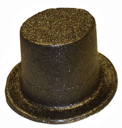 Top Hat Glitter Black H23015