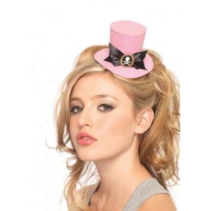 Top Hat - Glitter Clip On w/ Skull Cameo - Image 1