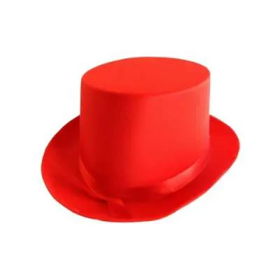 Top Hat- Red Satin