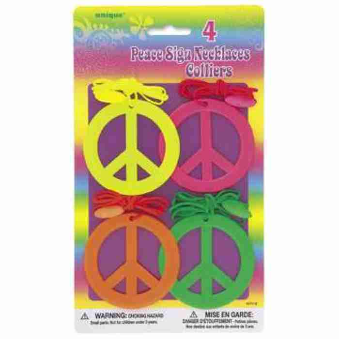 Tye Dye Peace Sign Necklaces img