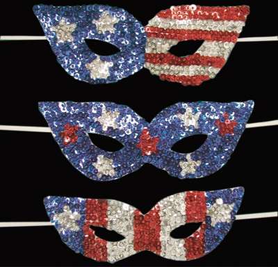 USA Sequin Eye Mask Stars Stripes 3825usa img