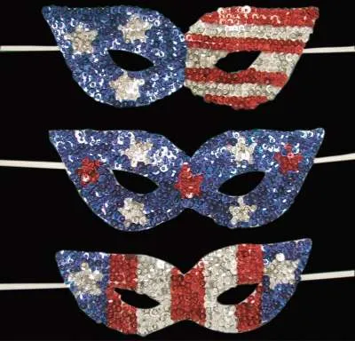 USA Sequin Eye Mask Stars Stripes 3825usa img