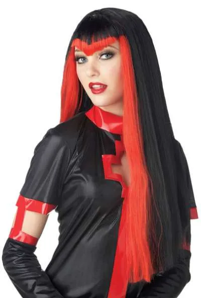 Undertone Vampire Wig Black Red 5353A