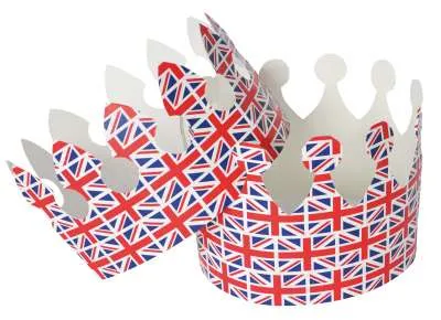 Union Jack Crowns- Pack of 12