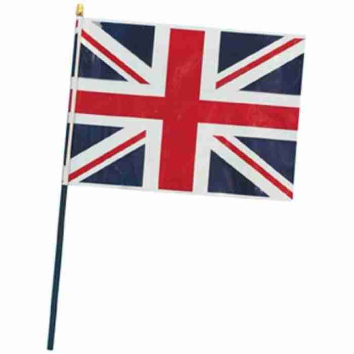 Union Jack Waving Flag on Stick 20233