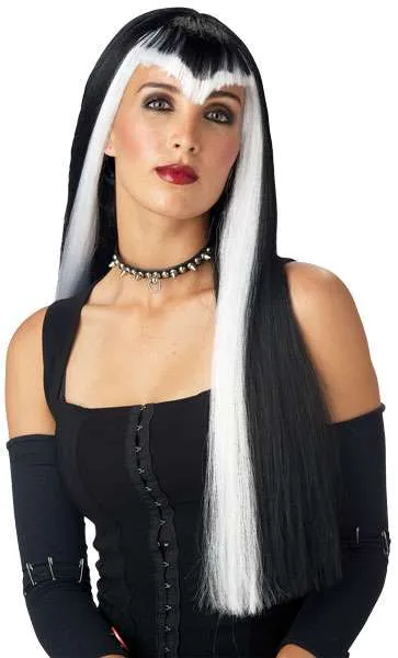 Vampire Wig - (Black And White)