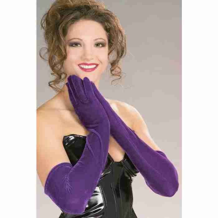 Velvet Gloves Long Purple 6339
