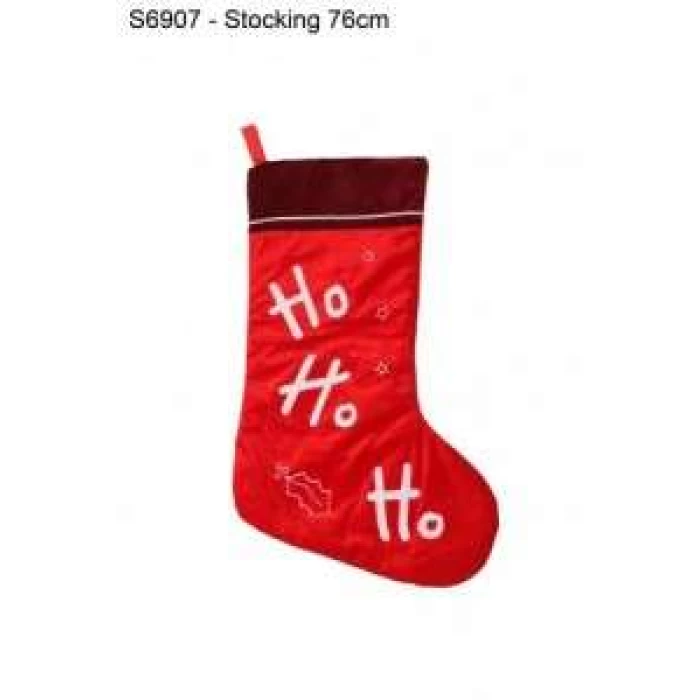 Velvet Red & White Stocking - Image 1