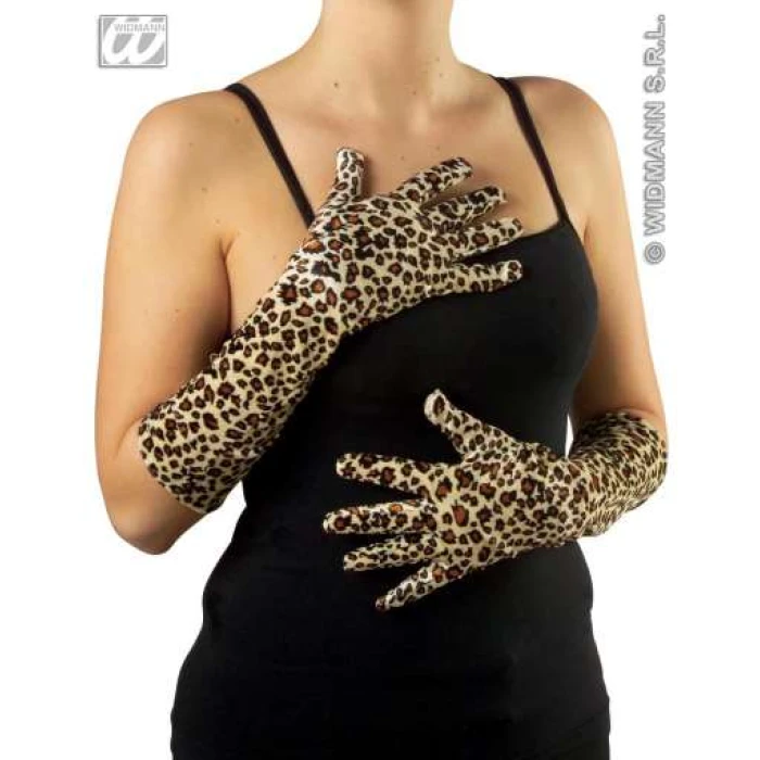 Velvet Safari Gloves - Leopard - Image 1