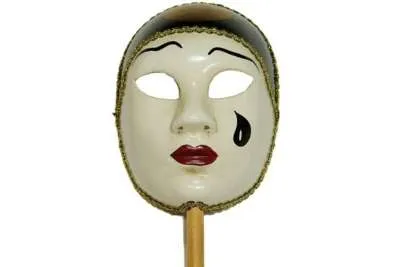 Venetian Style Mask with Stick M8816 Img