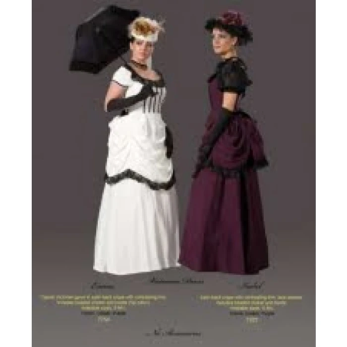 Victorian Dress Burgundy - Image 1