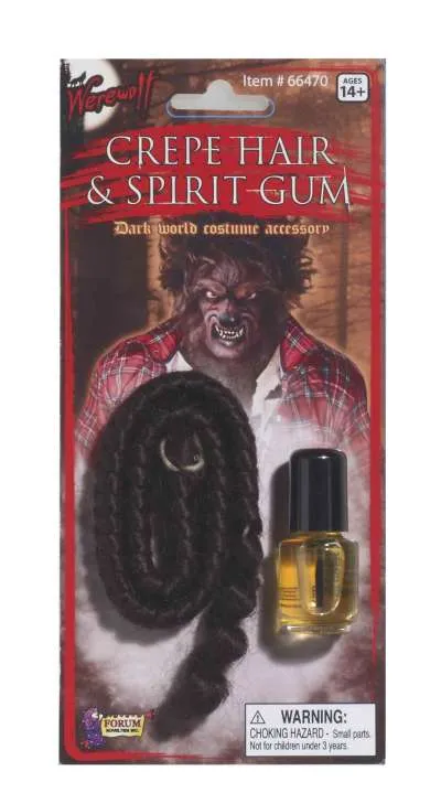 Werewolf Crepe Hair & Spirit Gum Set