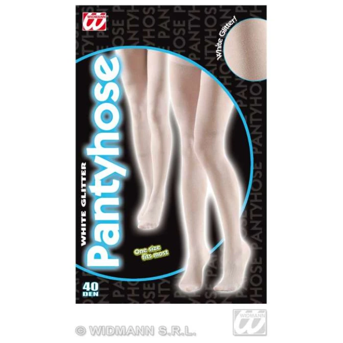 White Glitter Tights - Image 1