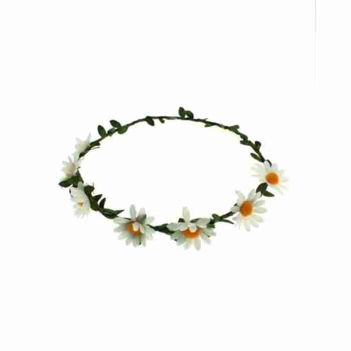 White Sunflower Hair Garlands ZHG15006WHT