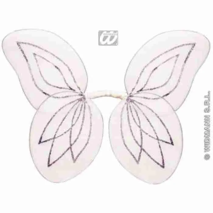 Wings Bendable Glitter Fairy White1