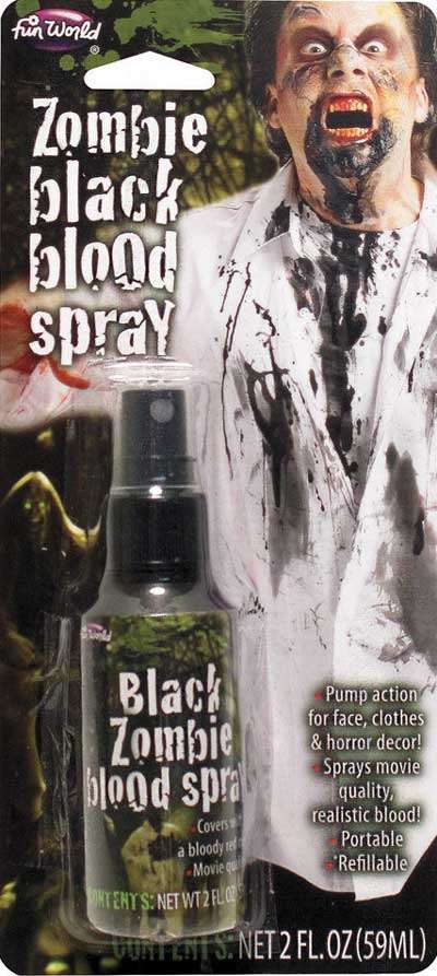 Zombie Blood Spray Black 2958Z