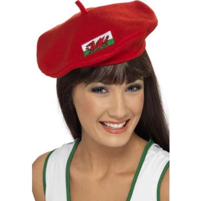 Beret - Red Welsh Flag - Image 1
