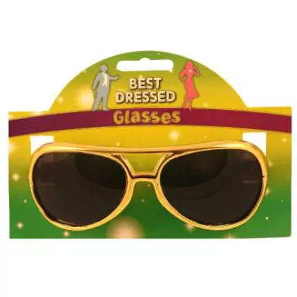 Gold Glasses w/Dark Lens