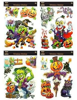 Halloween Glitter Window Stickers