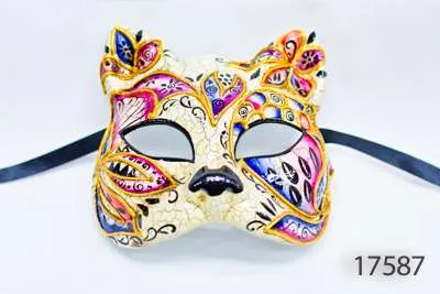 Venetian Eye Mask Cat - Purple