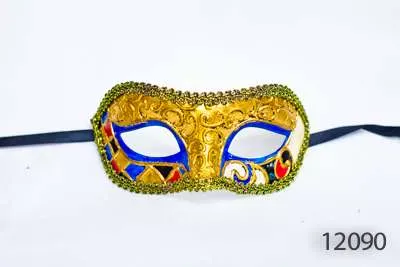 Venetian Eye Mask - Gold And Blue