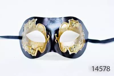 Venetian Eye Mask - Black and Gold