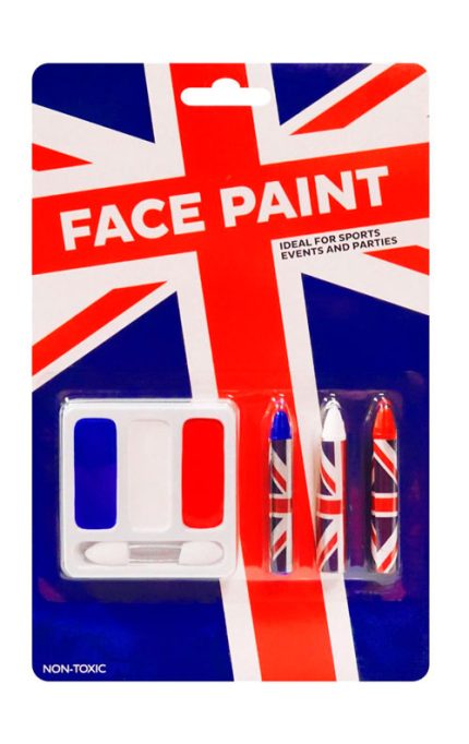 PMSI Union Jack Queen's Platinum Jubilee Face Paint Set