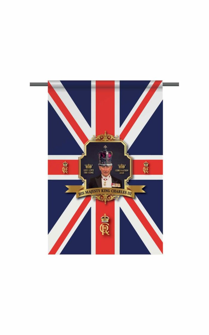 Kings Coronation Portrait 12 Flags Bunting 20cm x 30cm 3 Meters 2