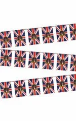 Traditional Kings Coronation Commemorative Portrait Bunting - 6 Metres (Small)