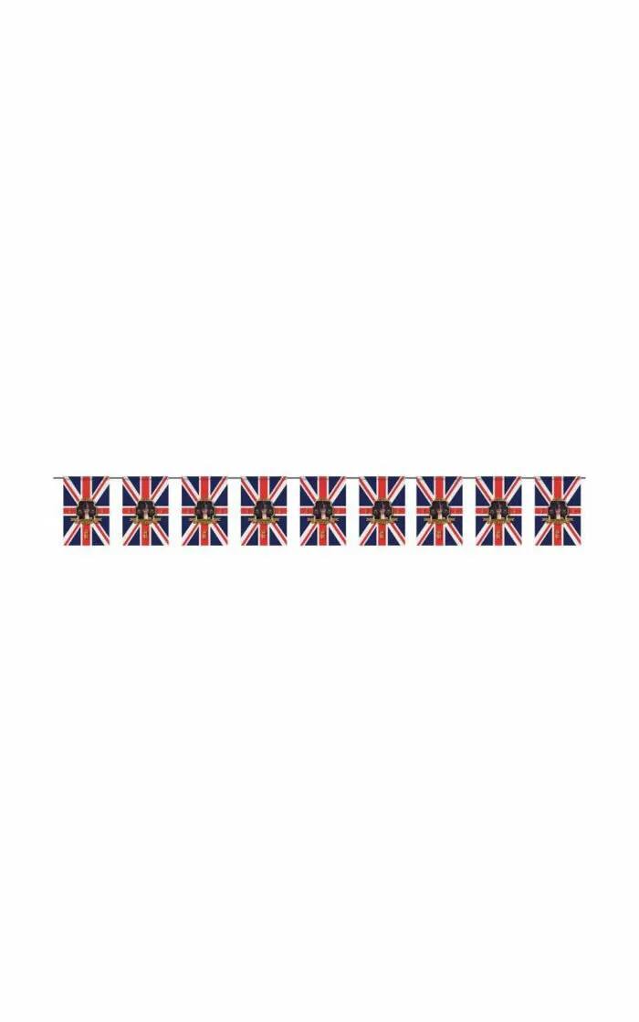 Traditional Kings Coronation Commemorative Portrait Bunting - 6 Metres (Small) - Image 3