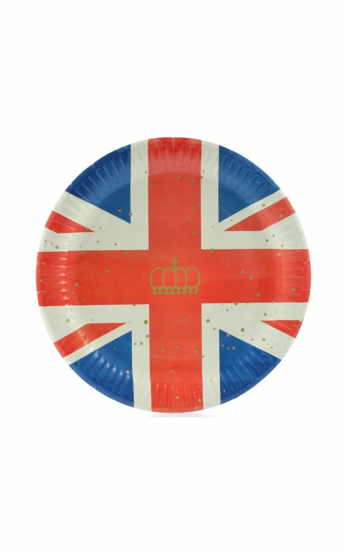 Union Jack Paper Plates 23cm - 10 Pack - Image 1