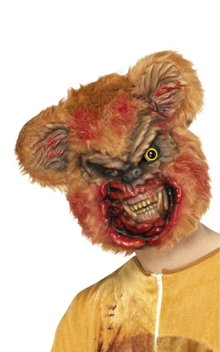 Zombie Teddy Bear Mask Brown