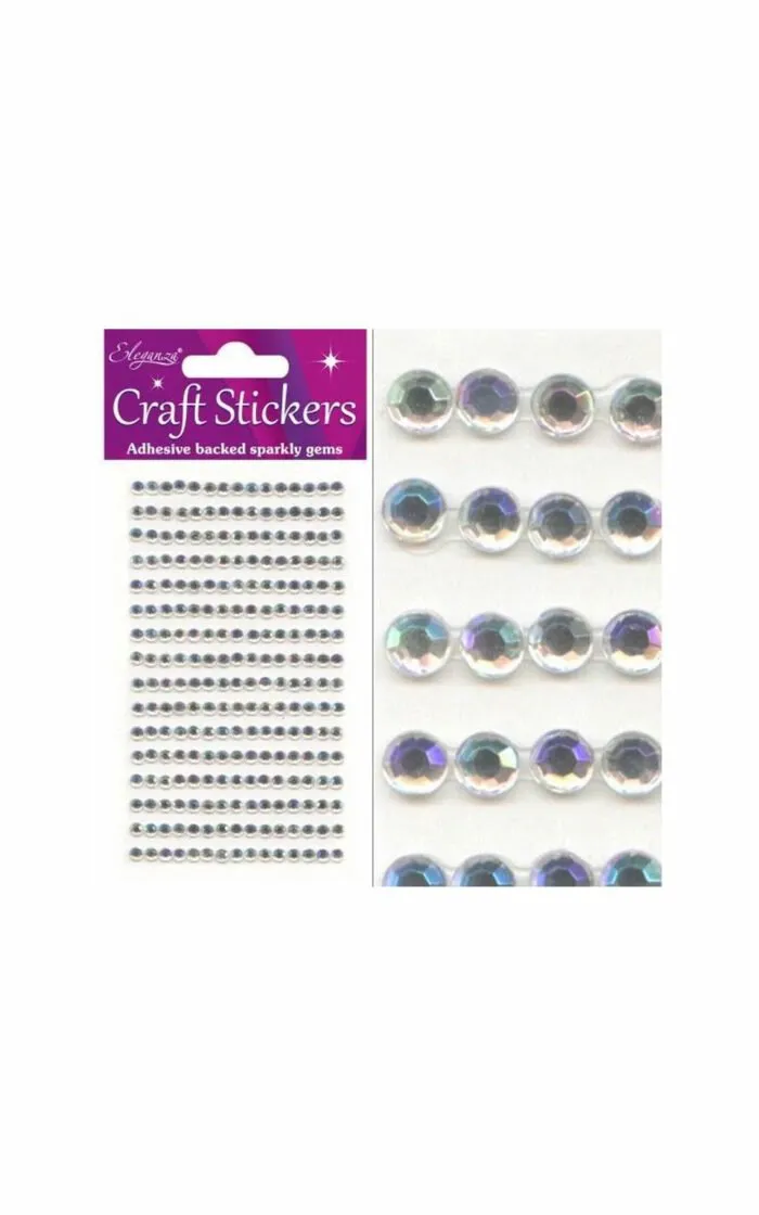 4mm Eleganza Self Adhesive Rhinestone Diamante Gems - Image 4