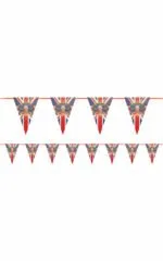 King Charles III Coronation Union Jack Flag 6 Metre Triangular Party Bunting - Image 2