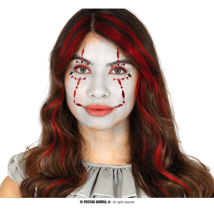 Face Gems Adhesive Clown - Image 1