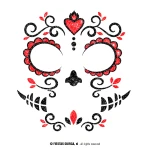 Catrina Glitter Face  20x20 cm - Image 2