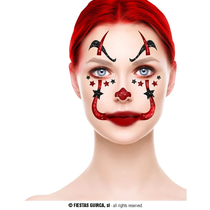 Clown Glitter Face, 20x20cm - Image 1