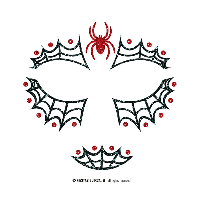 Spider Glitter Face 20x20cm - Image 2