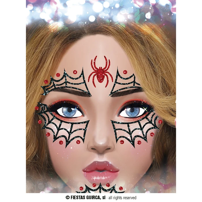 Spider Glitter Face 20x20cm - Image 3