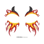 Fire Glitter Face 20x20cm - Image 2