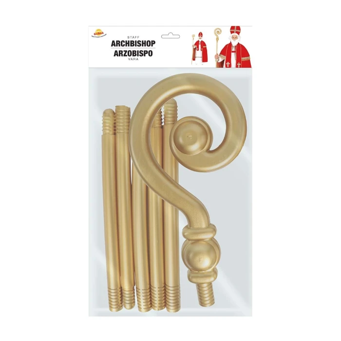 Pastoral cane removable for disguise Pope Cardinal Saint Nicholas - Image 2