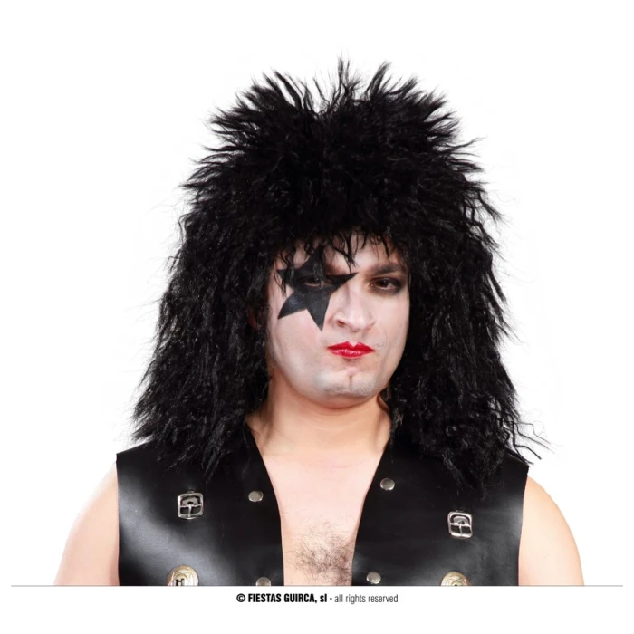 Black Rock Star Wig - Image 1