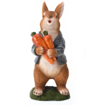 Country Living Rabbit With Bunch Of Carrots Ornament