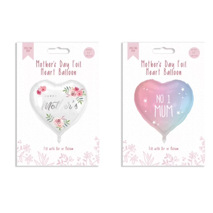 ]Mother's Day Heart Foil Balloon 18" - Image 1
