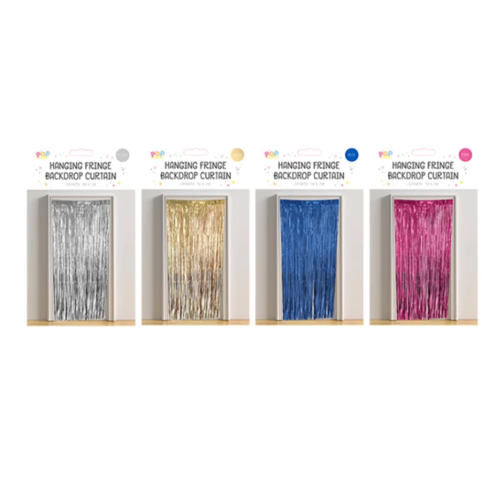 Metallic Fringe Backdrop Curtain - Image 1