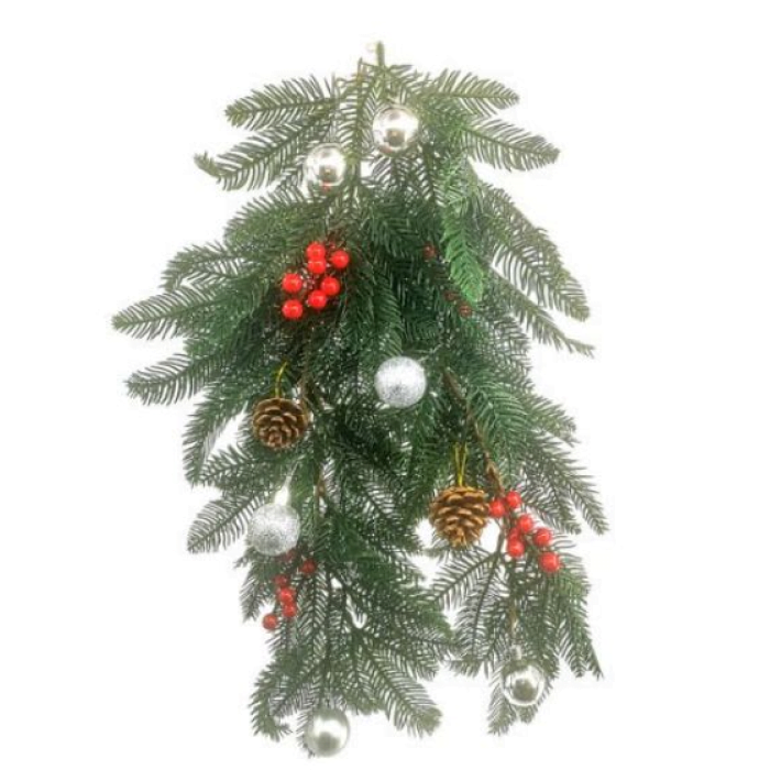 XMAS PINE SILVER HANGING