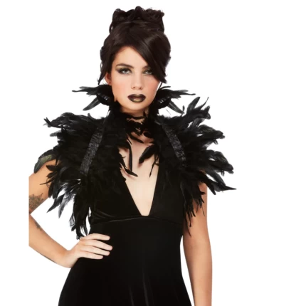 Feather Bolero, with Ribbon Tie