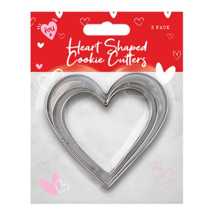 Heart Shaped Cookie Cutters 3pk